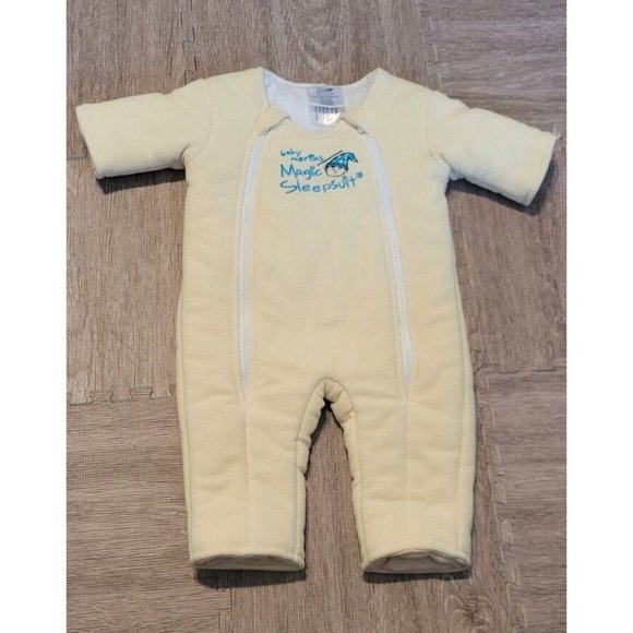 Baby Merlin's Pajamas Baby Merlins Magic Sleepsuit Yellow Size